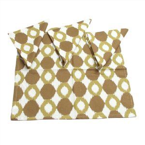 NWT Mosanique Ikat Collection Dinner Napkins Set-4